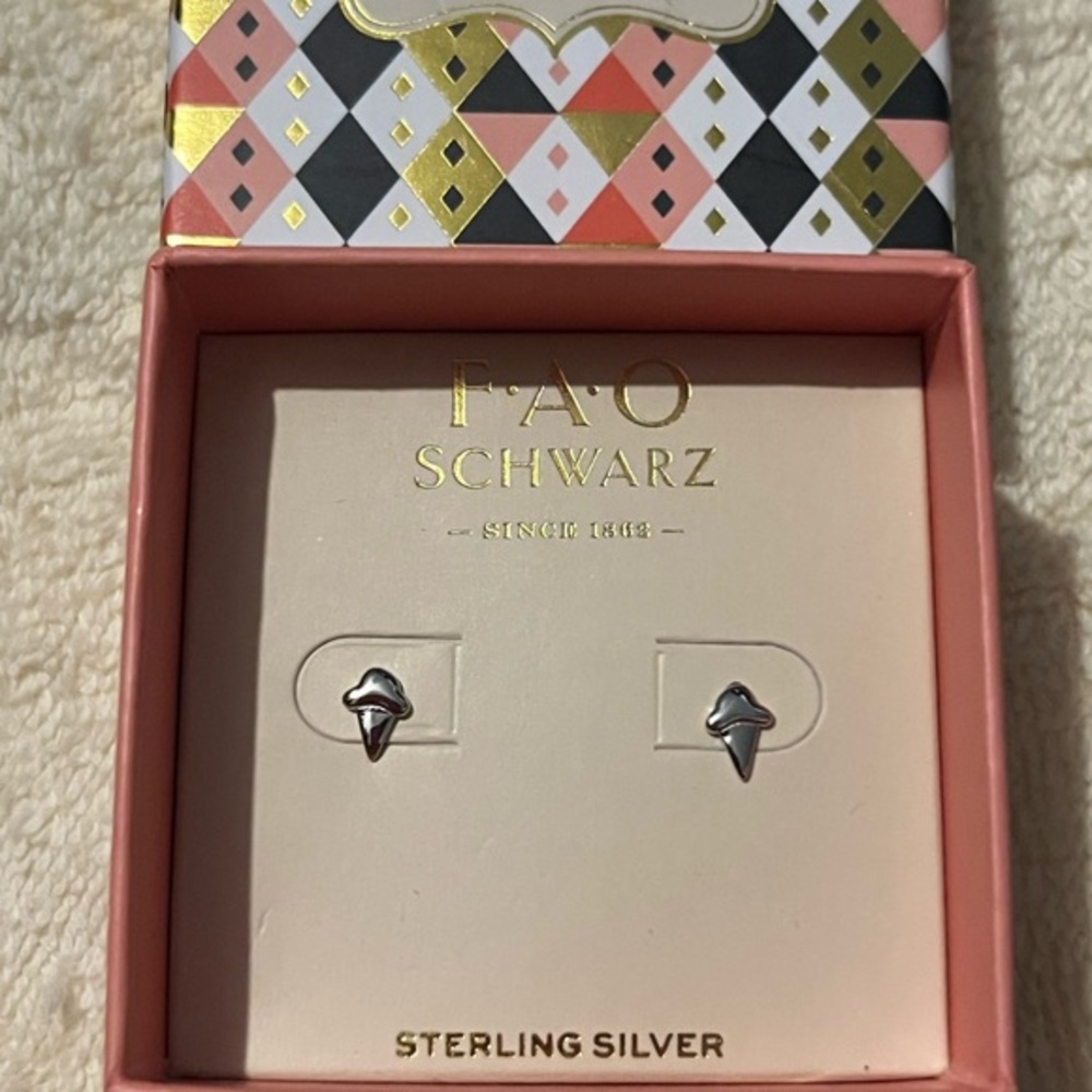 FAO Schwarz Sterling Silver Earrings